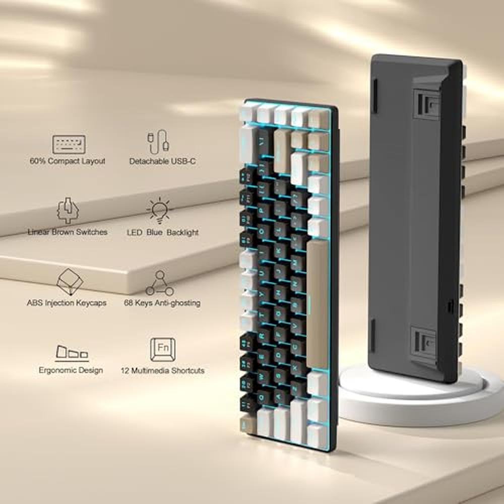 Keyboard MageGee: MageGee MK Box 60% Mechanical Gaming – Side View
