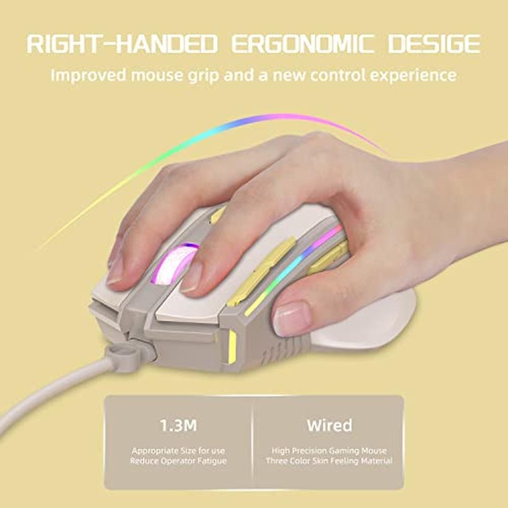 Gaming Mouse: MAGIC-REFINER M2 Wired High-Precision 12800DPI – Side View