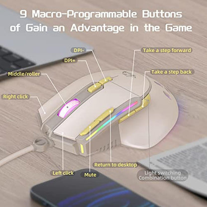 Gaming Mouse: MAGIC-REFINER M2 Wired High-Precision 12800DPI – Packaging