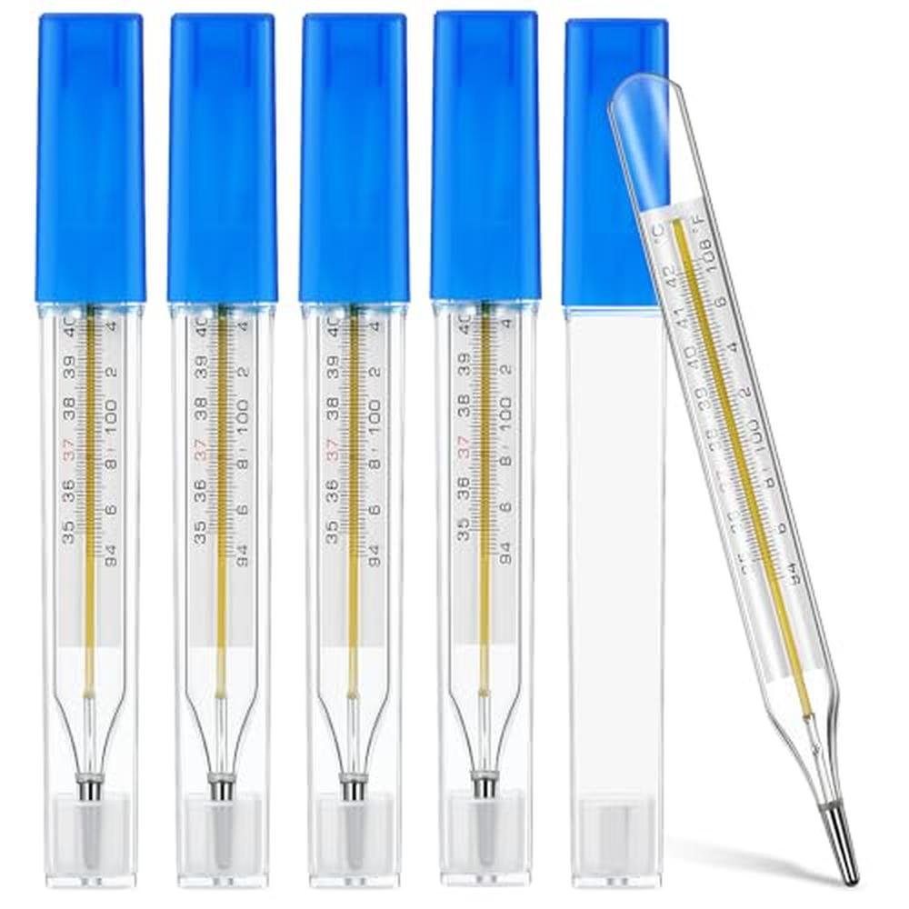 Magiclulu 5pcs: Glass Oral Thermometer – Front View
