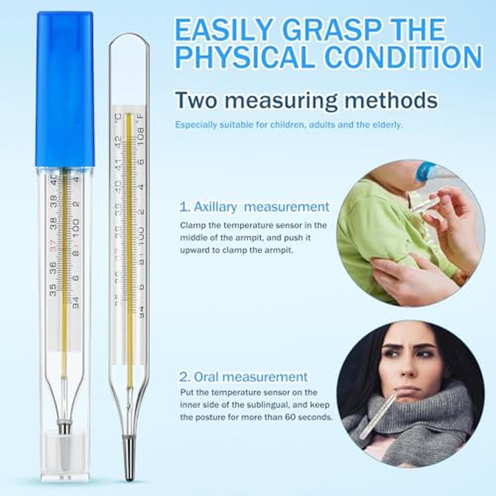 Magiclulu 5pcs: Glass Oral Thermometer – Close-up Detail