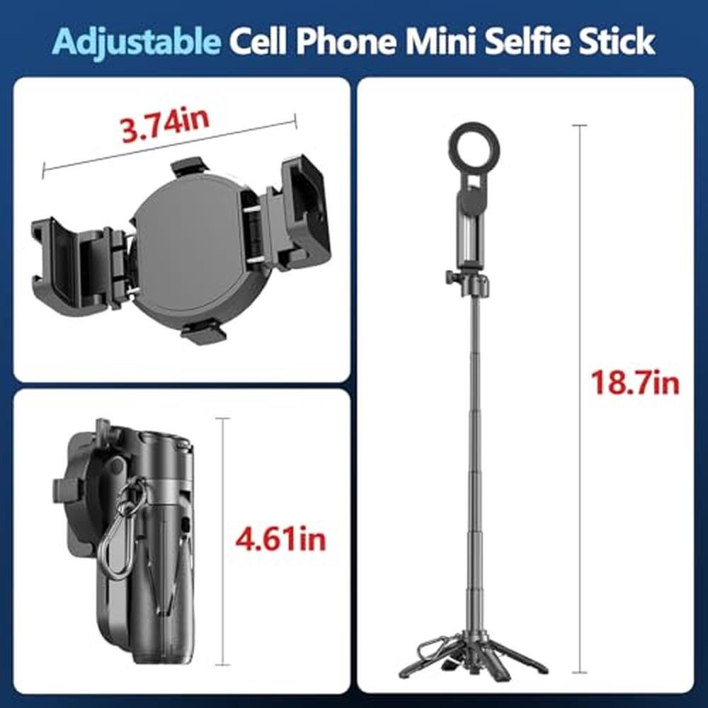 Magnetic Mini Phone Selfie Stick – Side View