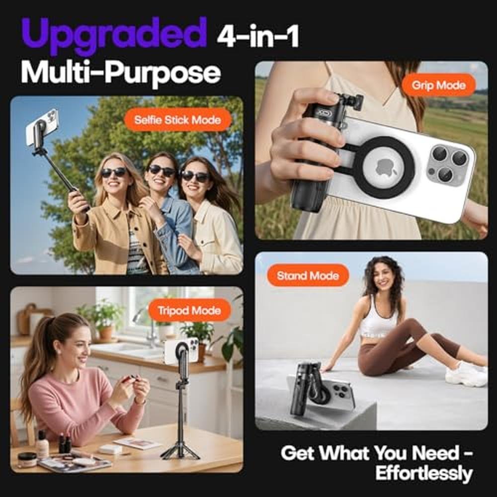 Magnetic Phone: Mini Phone Selfie Stick with 2 Fill Light – Packaging