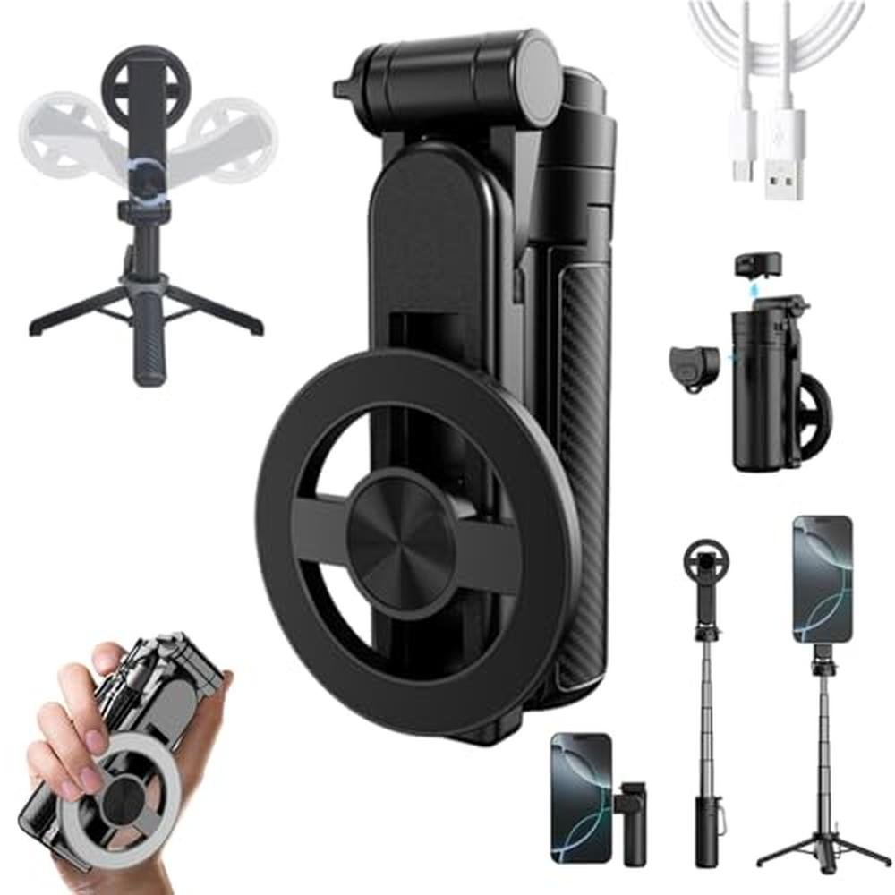 Magnetic Selfie Stick: 4-in-1 Multifunctional Tripod Stand – Front View