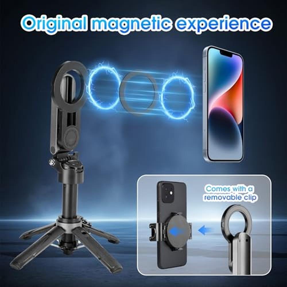 Phone Magnetic Tripod: 2-in-1 Magsafe Stand Clip – Close-up Detail