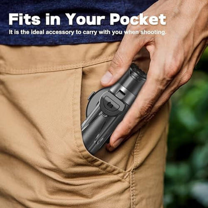 Phone Grip: Magnetic Tripod 4-in-1 Mini Phone Grip with – Side View