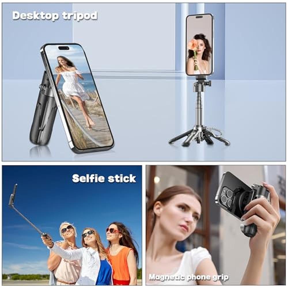 Phone Grip: Magnetic Tripod 4-in-1 Mini Phone Grip with – Close-up Detail