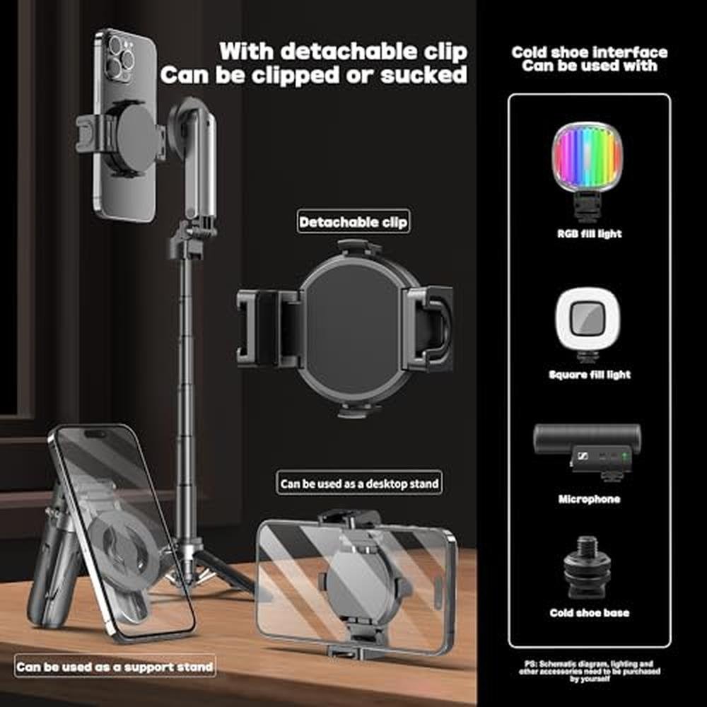 Phone Grip: Magnetic Tripod 4-in-1 Mini Phone Grip with – In Use