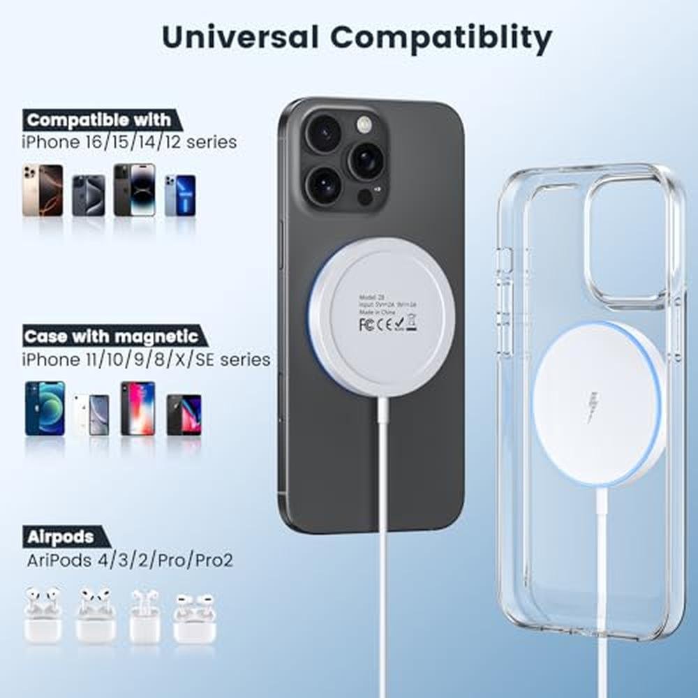 Magnetic Wireless Charger 15W 2 Pack Fast Mag Safe Charger – Packaging