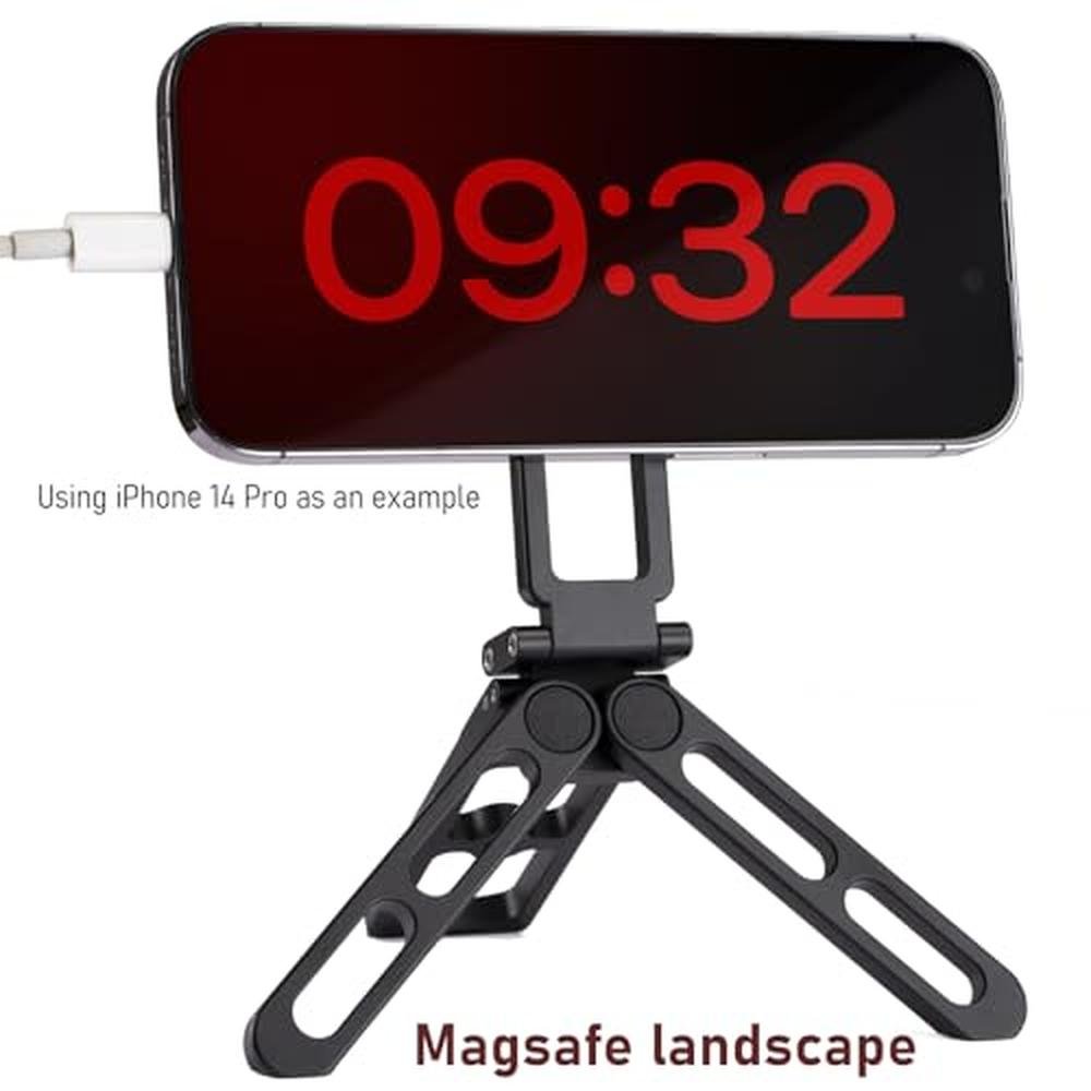 MagSafe Compatible: Premium Pocket-Sized Tripod – Side View