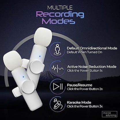 Mic Mana: MANA Wireless Lavalier Microphone With Active – In Use