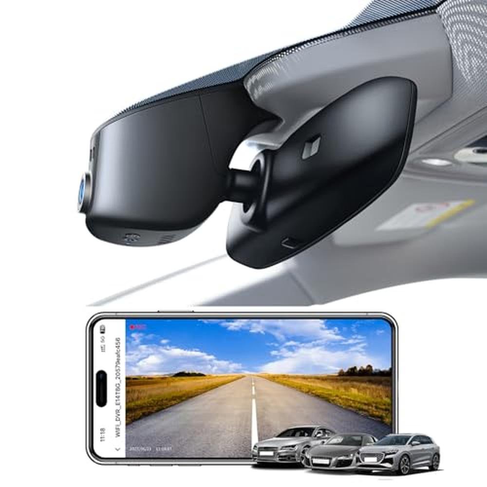 Mangoal 4K Dash Cam: Audi Model A Black 2019-2026 – Front View