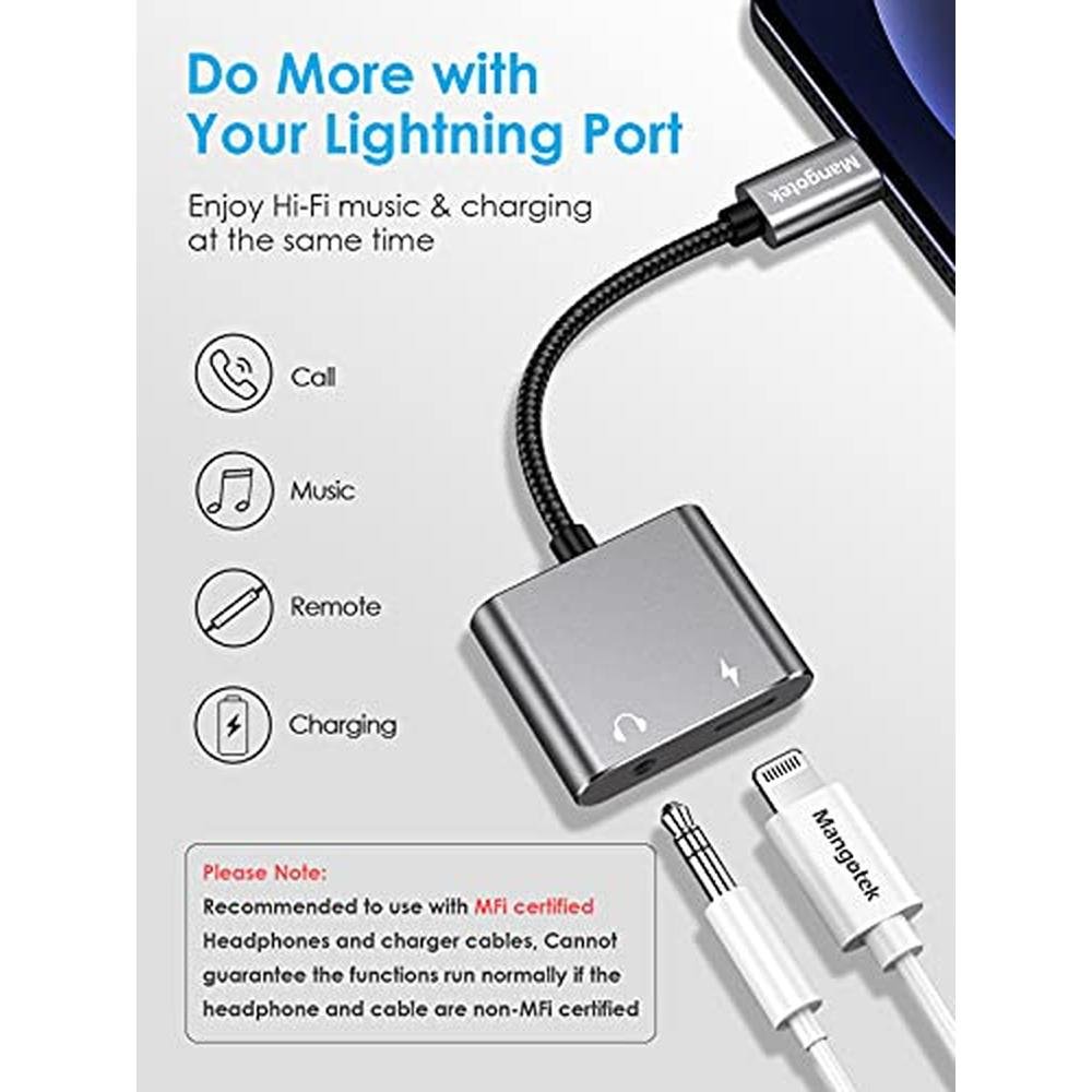 iPhone Adapter: Mangotek iPhone Headphone Adapter – Close-up Detail
