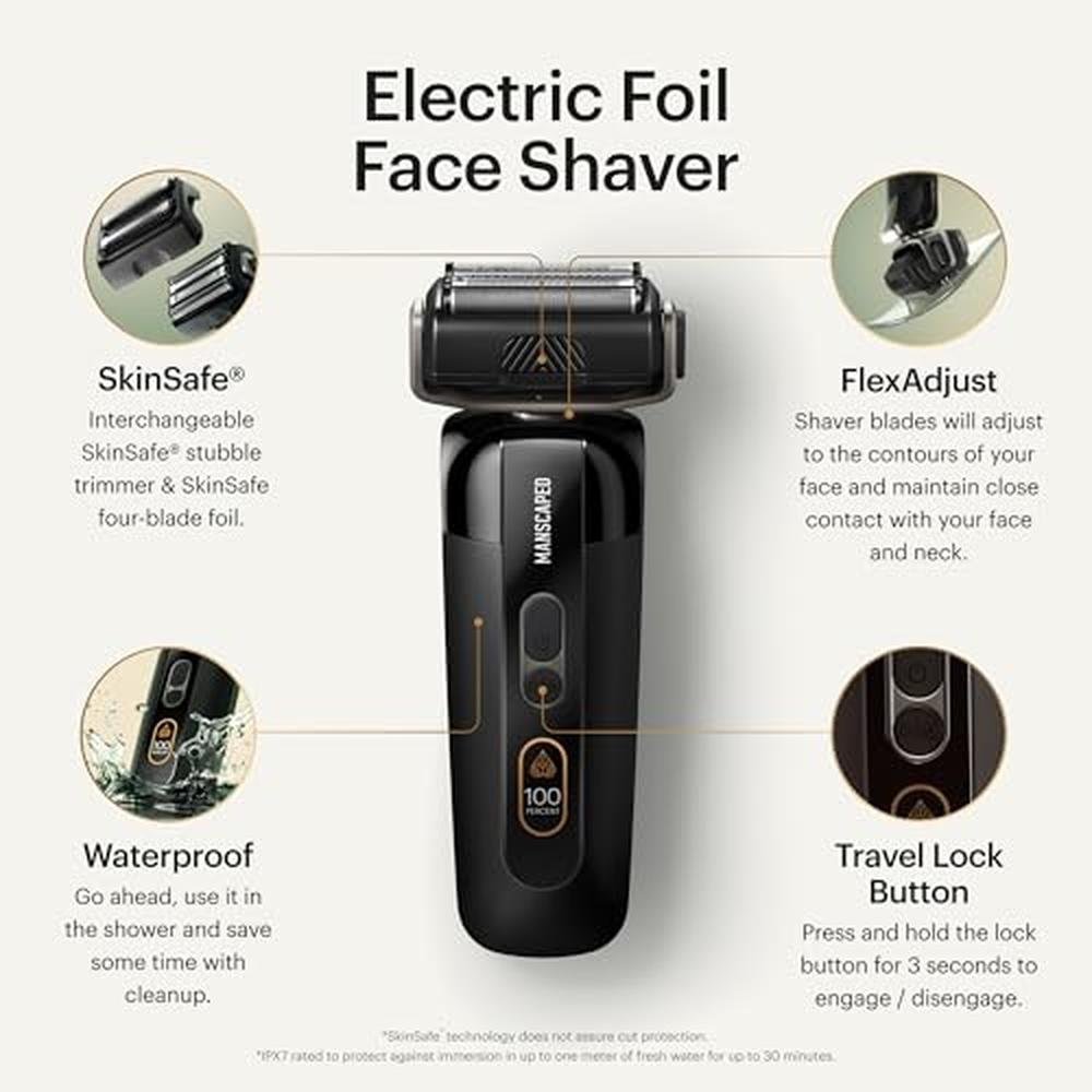 Manscaped Chairman PRO: High-End Electric Foil Face Shaver – Close-up Detail