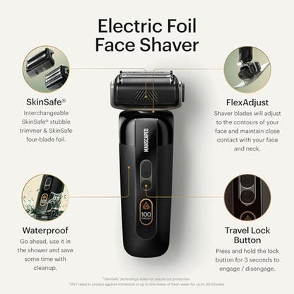 Manscaped Chairman PRO: High-End Electric Foil Face Shaver – Close-up Detail