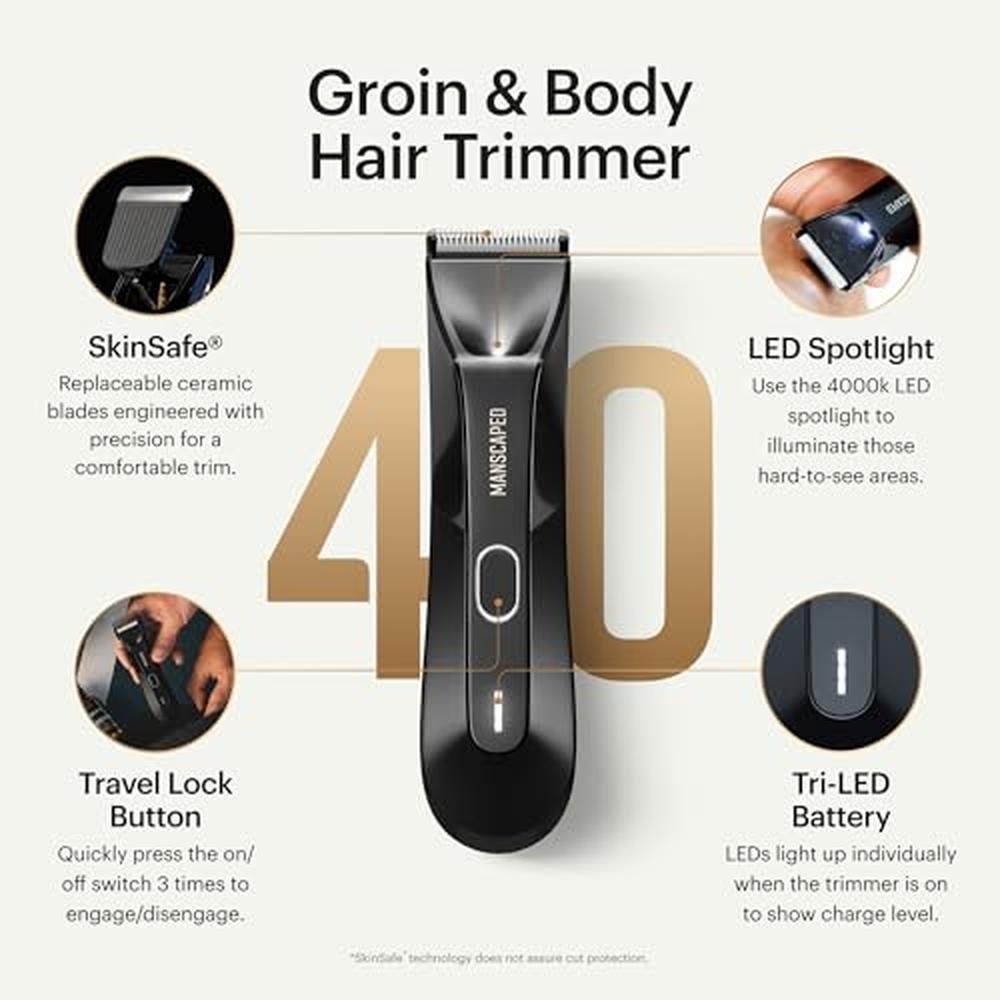 Premium Electric Groin Hair Trimmer – Side View