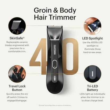 Premium Electric Groin Hair Trimmer – Side View