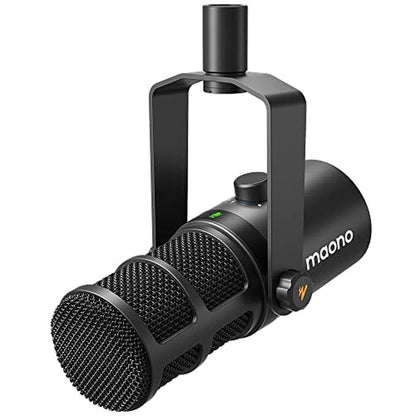 MAONO Dynamic Microphone: USB/XLR Podcast PC Microphone – Front View
