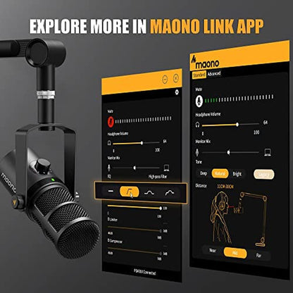 MAONO Dynamic Microphone: USB/XLR Podcast PC Microphone – In Use