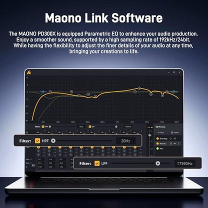MAONO Dynamic Microphone-XLR USB Podcast Recording Mic: for – In Use
