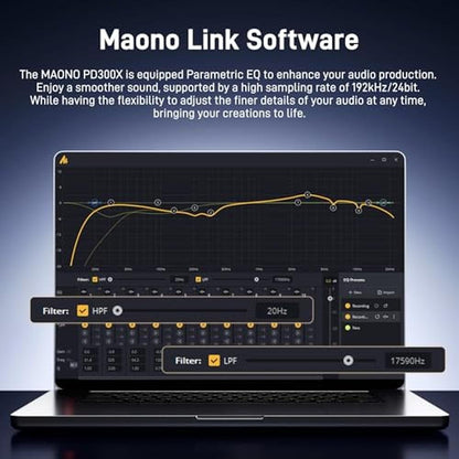 MAONO Dynamic Microphone-XLR USB Podcast Recording Mic: for – In Use