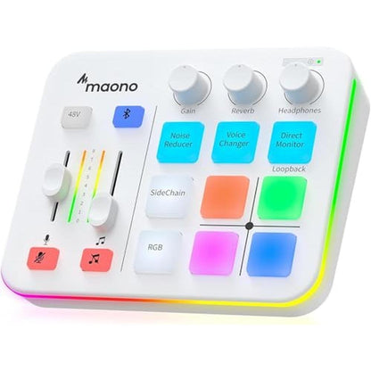 Gaming Audio: MAONO MAONOCaster G1 Neo White – Front View