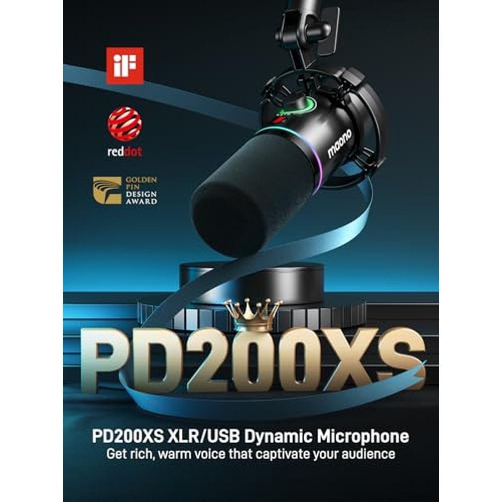 Streaming Maono: MAONO MaonoCaster PD200XS G1 NEO – Side View