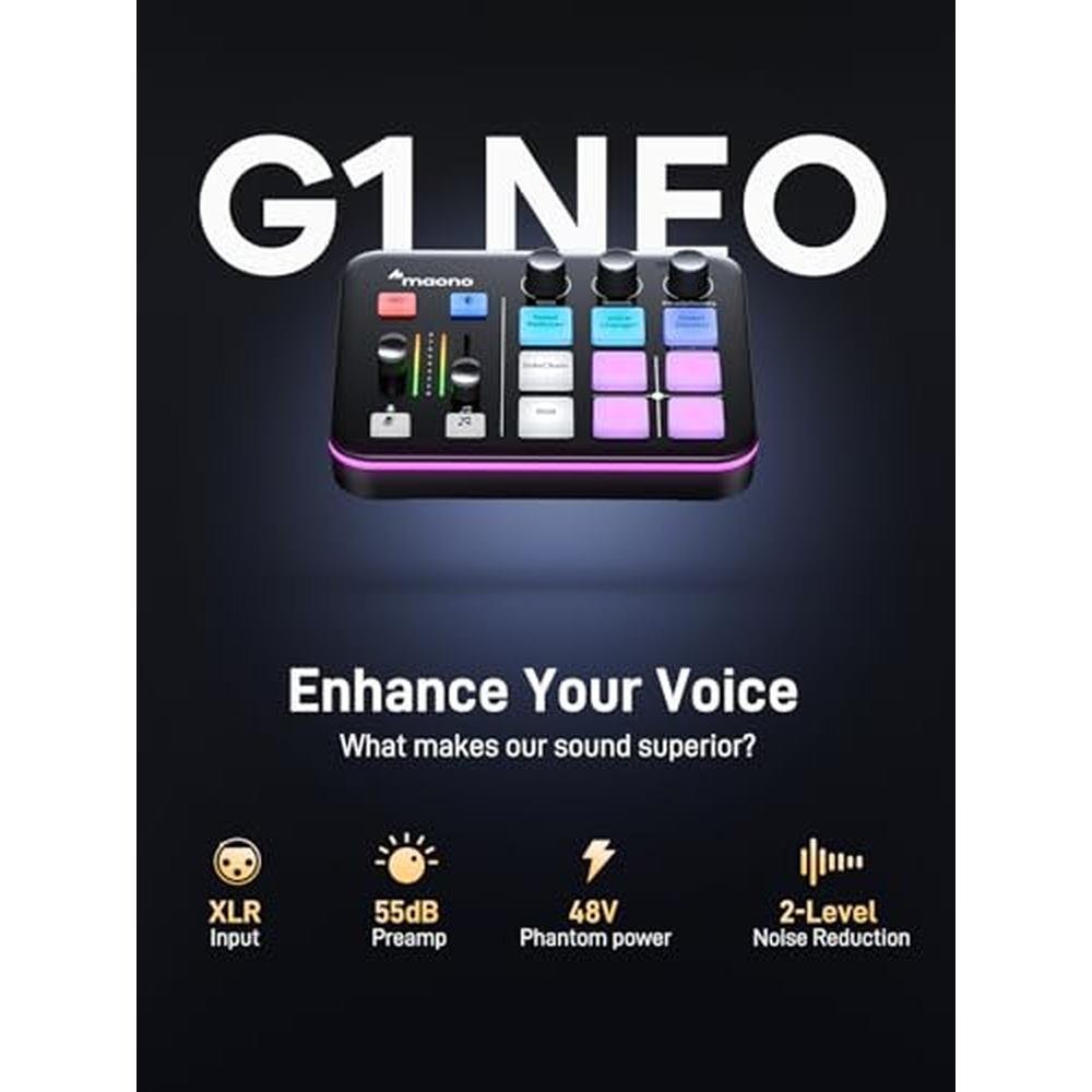 Streaming Maono: MAONO MaonoCaster PD200XS G1 NEO – Close-up Detail