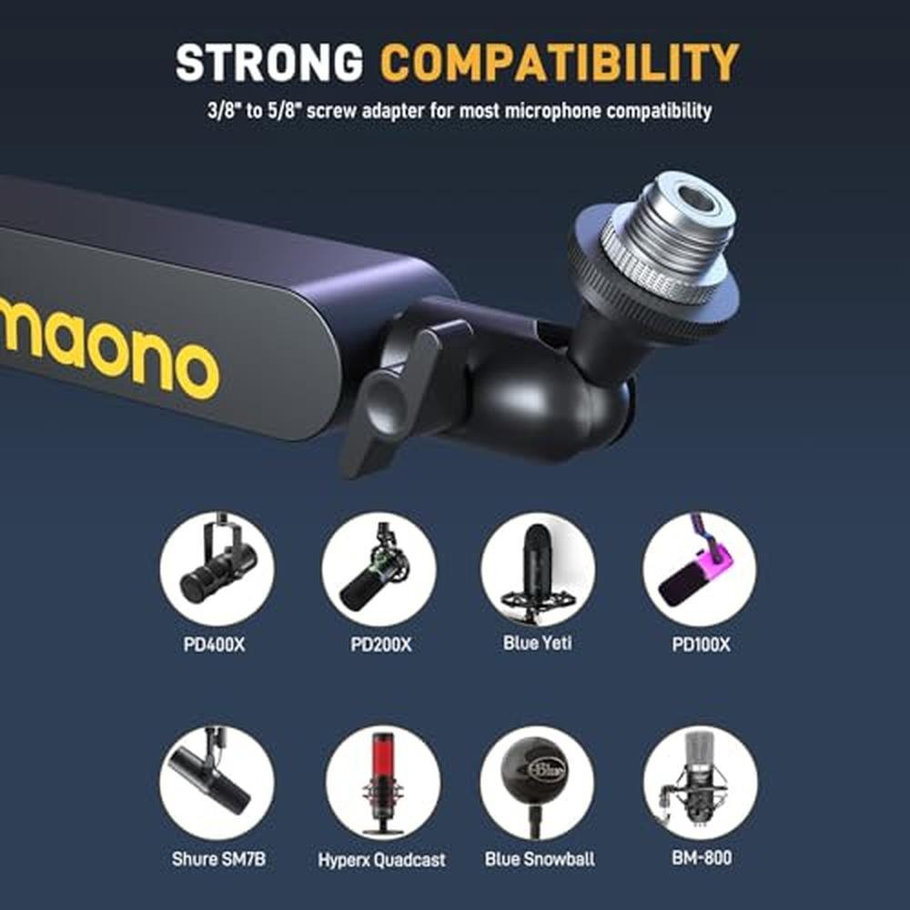Arm Mic: MAONO BA92 Low Profile Mic Arm with Cable – Packaging