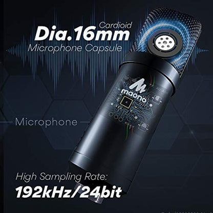 MAONO Microphone: MAONO A04H 192kHz/24bit Vocal Condenser – Side View