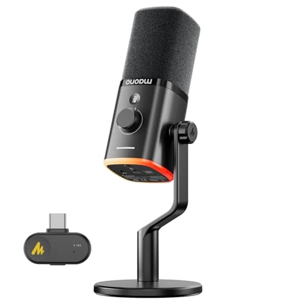 Mic MAONO PD100W: MAONO Wireless Dynamic Microphone – Front View