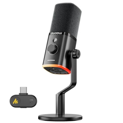 Mic MAONO PD100W: MAONO Wireless Dynamic Microphone – Front View