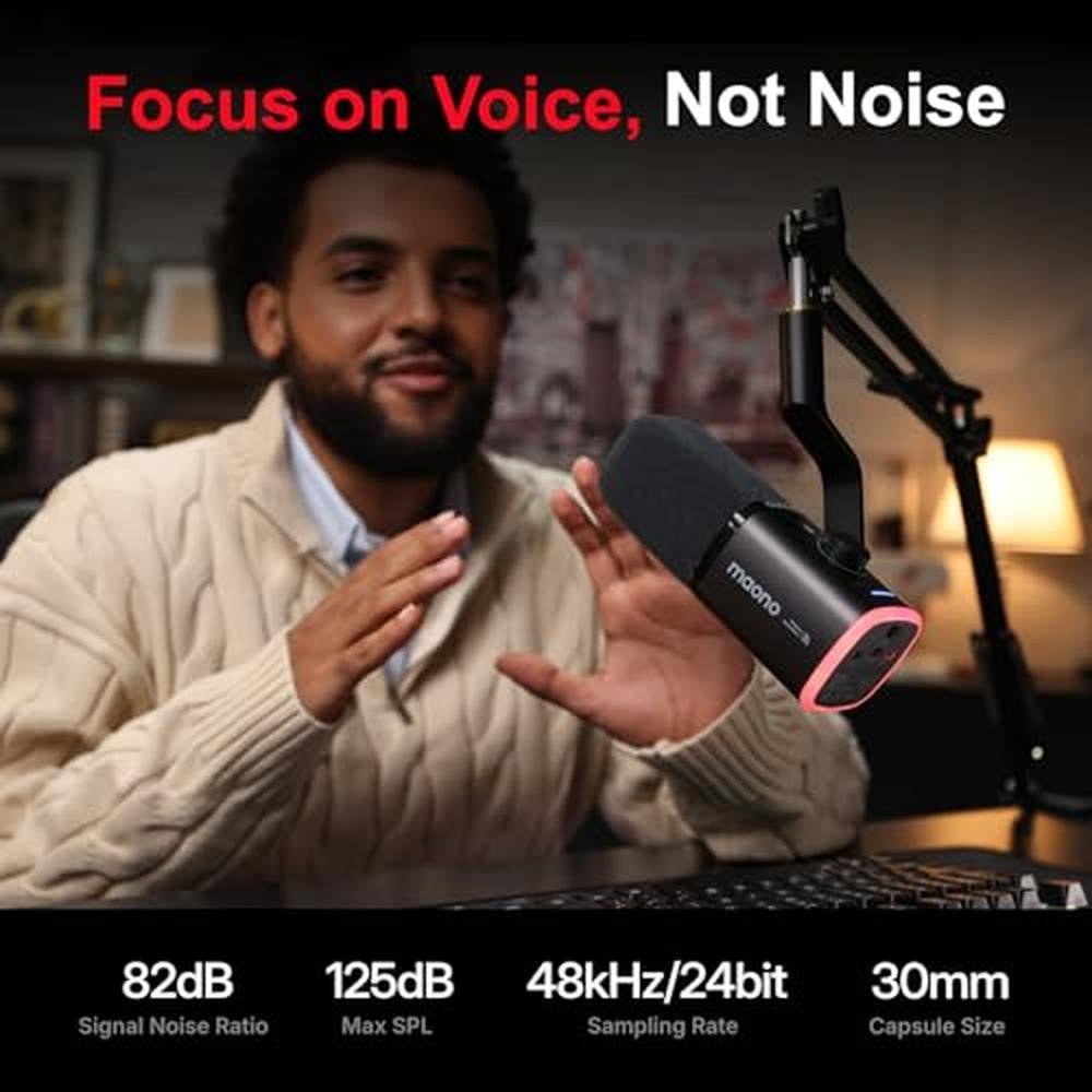 Mic MAONO PD100W: MAONO Wireless Dynamic Microphone – In Use