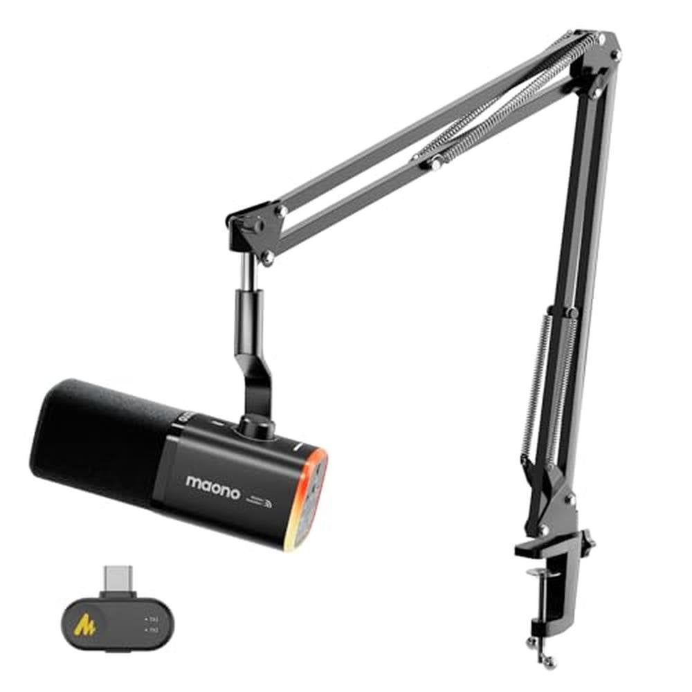 Mic Maono: MAONO PD100WS Wireless Gaming Microphone – Front View