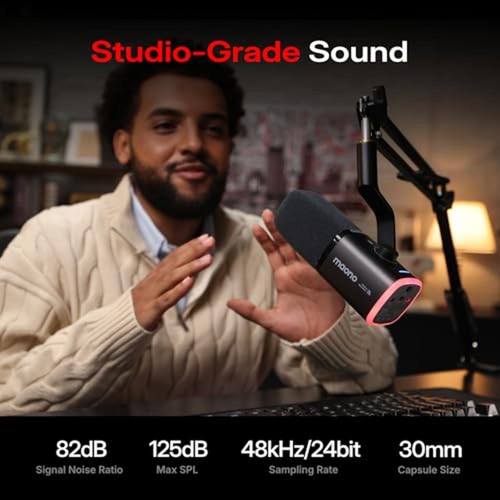 Mic Maono: MAONO PD100WS Wireless Gaming Microphone – In Use