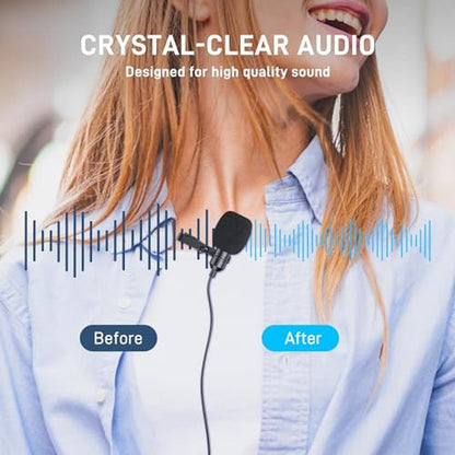 MAONO USB C Lavalier Microphone – Side View