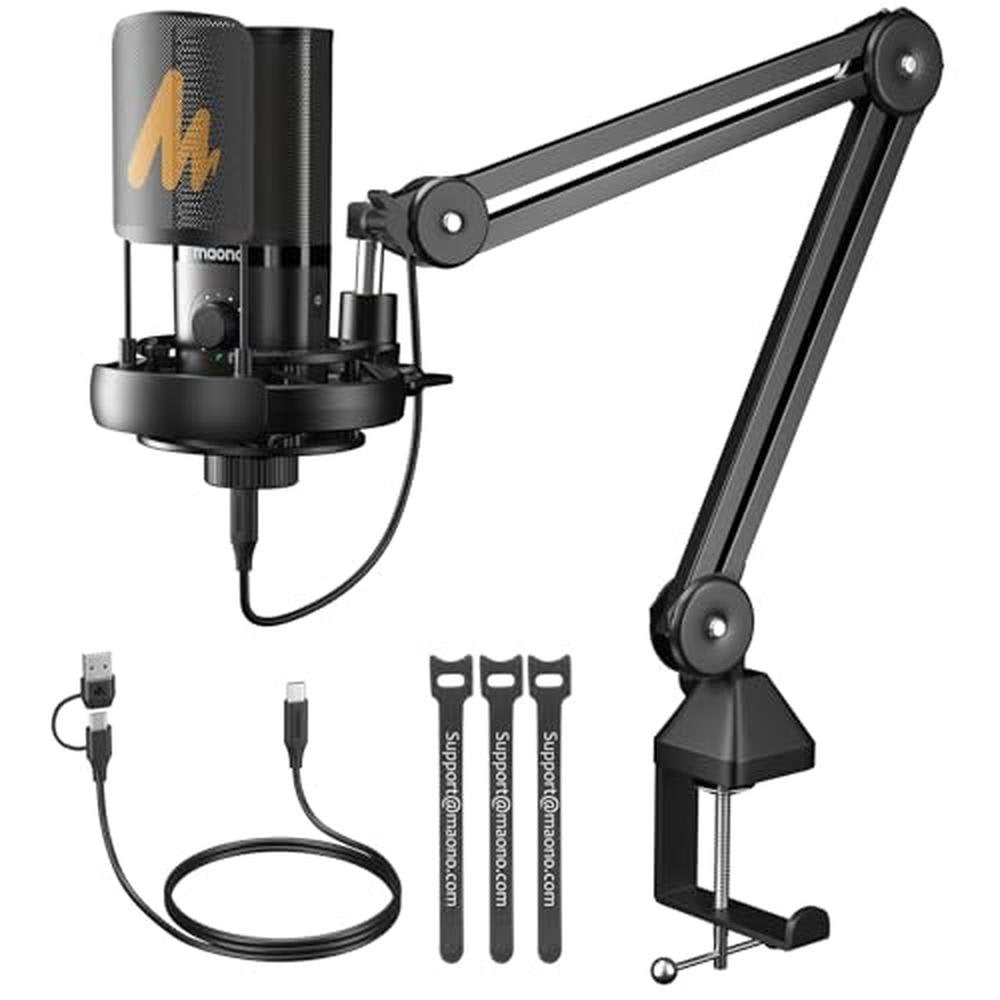 MAONO Condenser Microphone: MAONO PM450 USB Studio Mic with – Front View