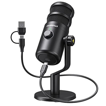 MAONO USB Dynamic Microphone: Podcast Recording Microphone – Front View