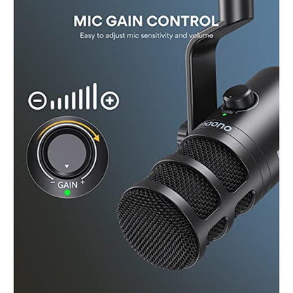 MAONO USB Dynamic Microphone: Podcast Recording Microphone – In Use