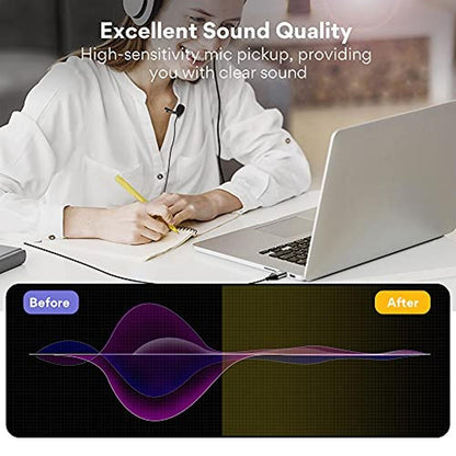 Maono Lavalier Microphone: Maono AU-100 High-End – Side View
