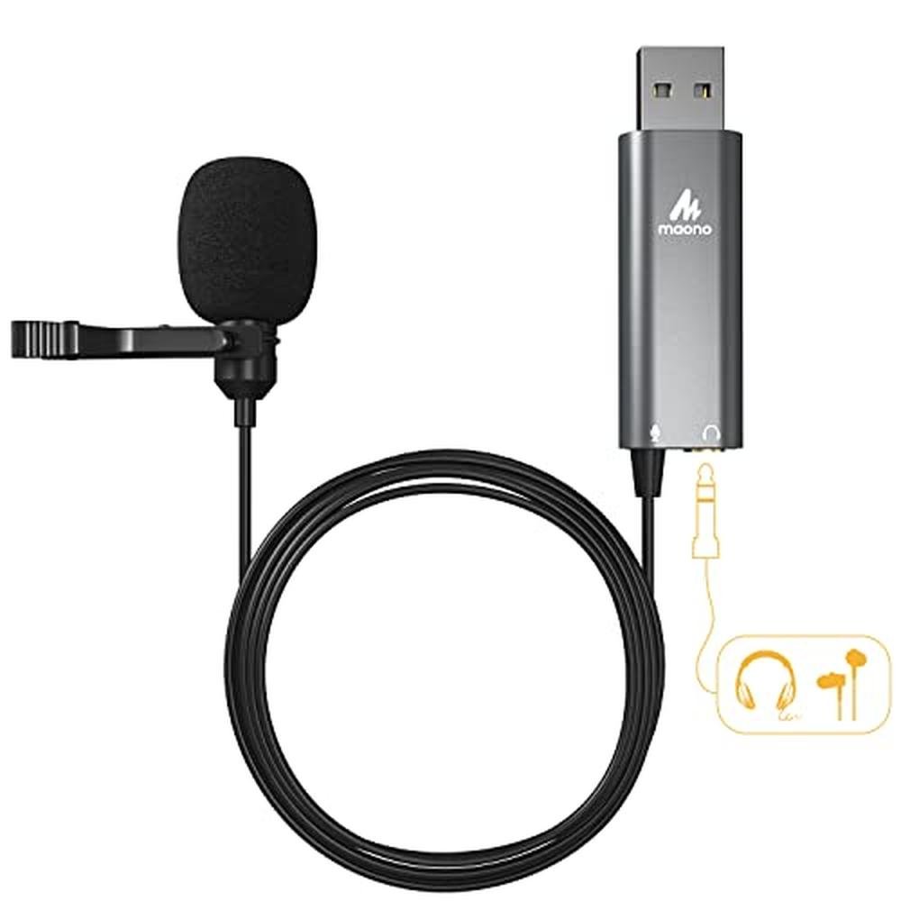 MAONO USB Lavalier Microphone – Front View