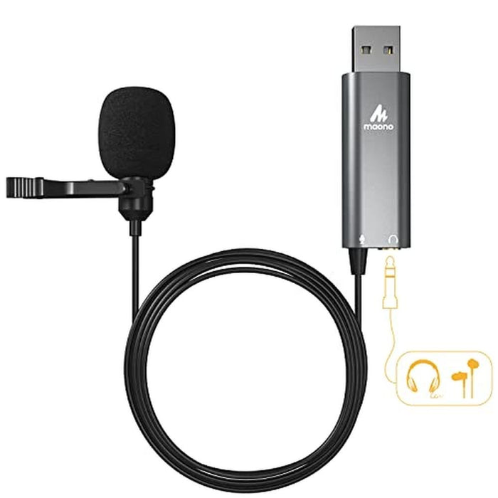 MAONO USB Lavalier Microphone – Front View
