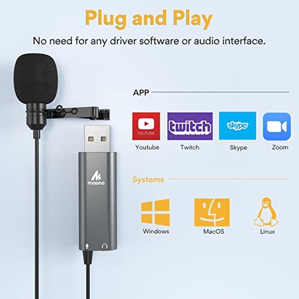 MAONO USB Lavalier Microphone – Packaging