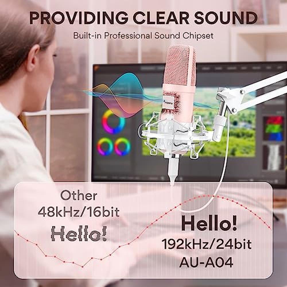 MAONO USB Microphone: MAONO AU-A04 192kHz/24bit – Side View
