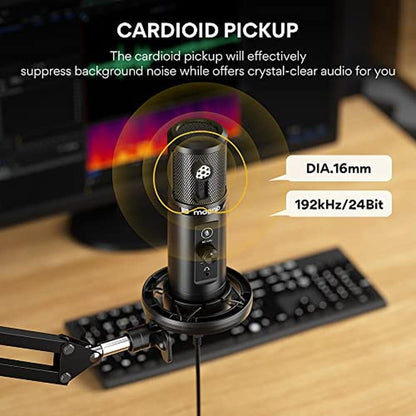 MAONO USB Microphone: Professional Computer Condenser Mic – Side View