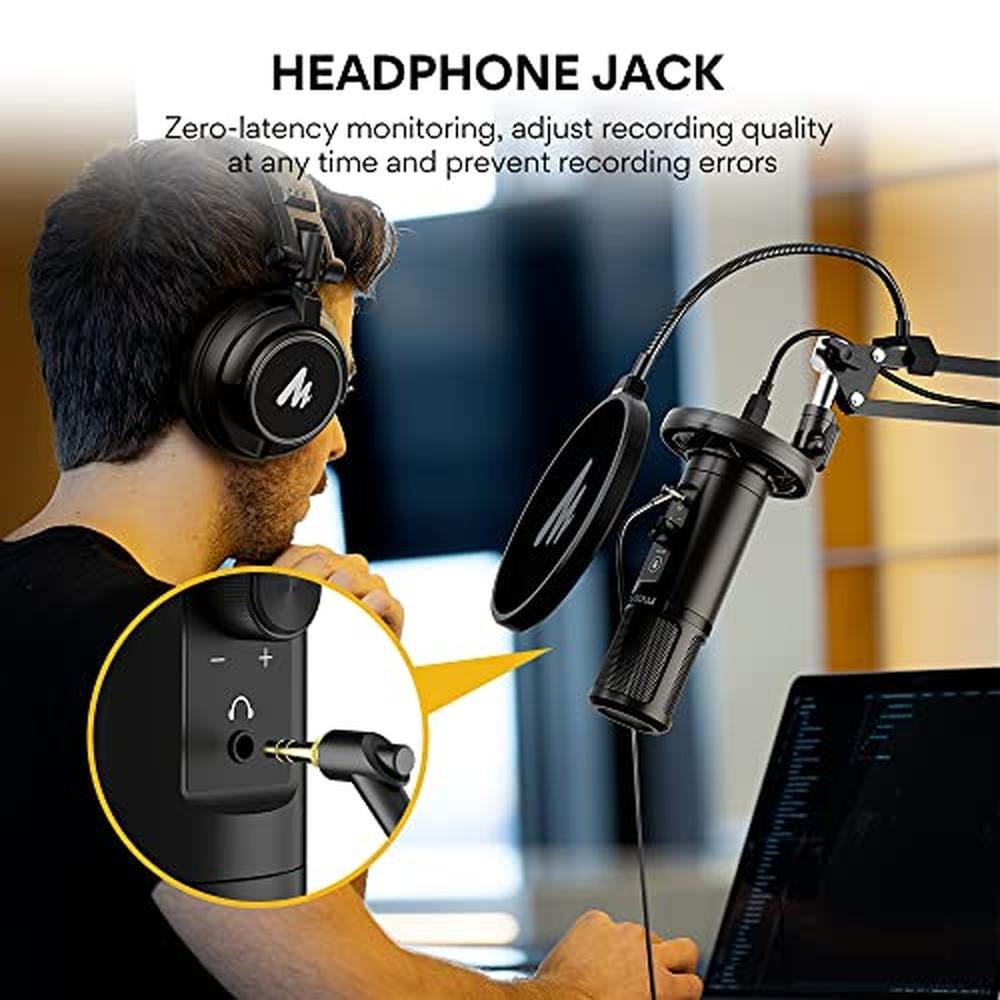 MAONO USB Microphone: Professional Computer Condenser Mic – In Use