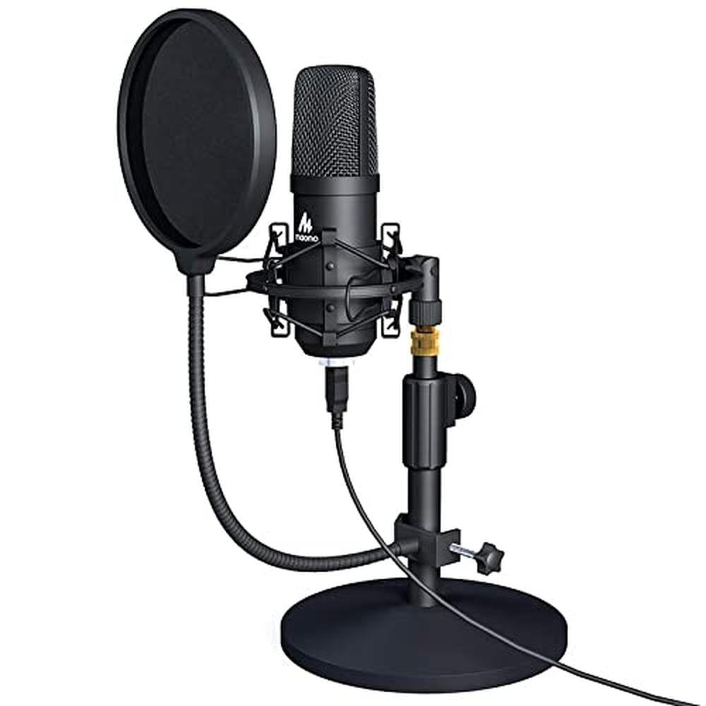 MAONO USB Microphone Kit 192KHZ/24BIT AU-A04T PC Condenser – Front View