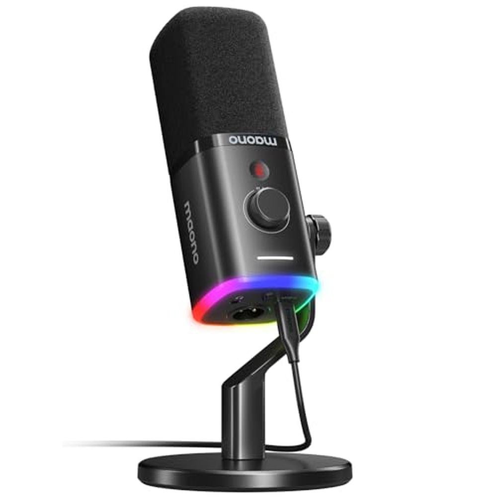 MAONO USB/XLR Podcasting Microphone for PC – Front View