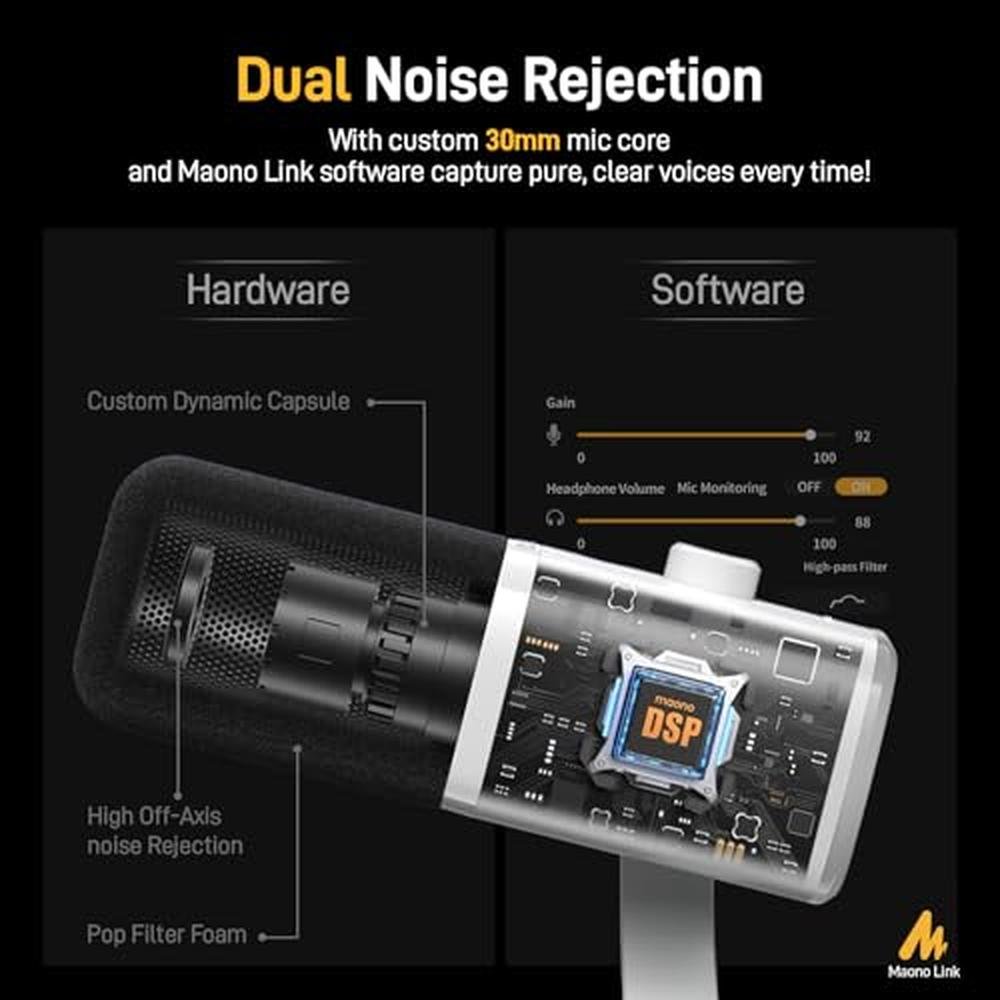 MAONO USB/XLR Podcasting Microphone for PC – In Use