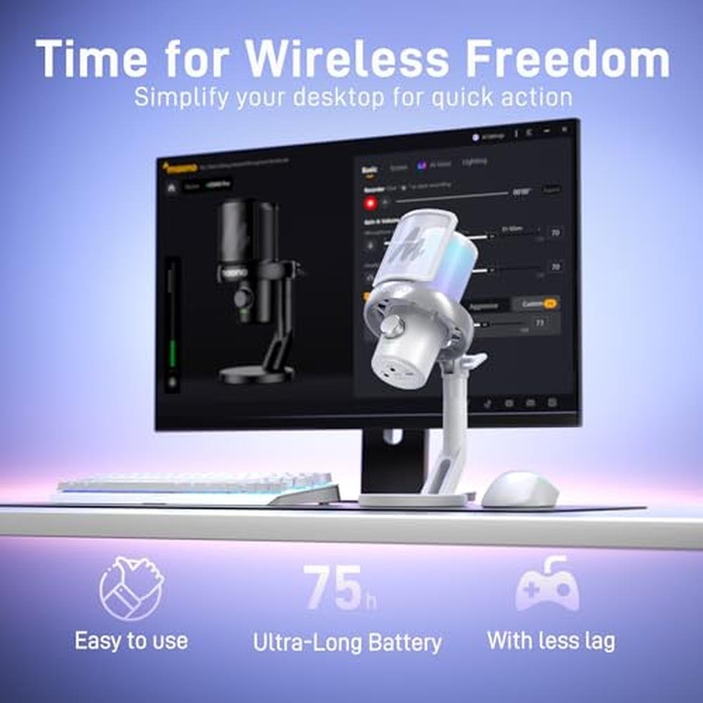 MAONO Wireless Gaming Microphone – Side View